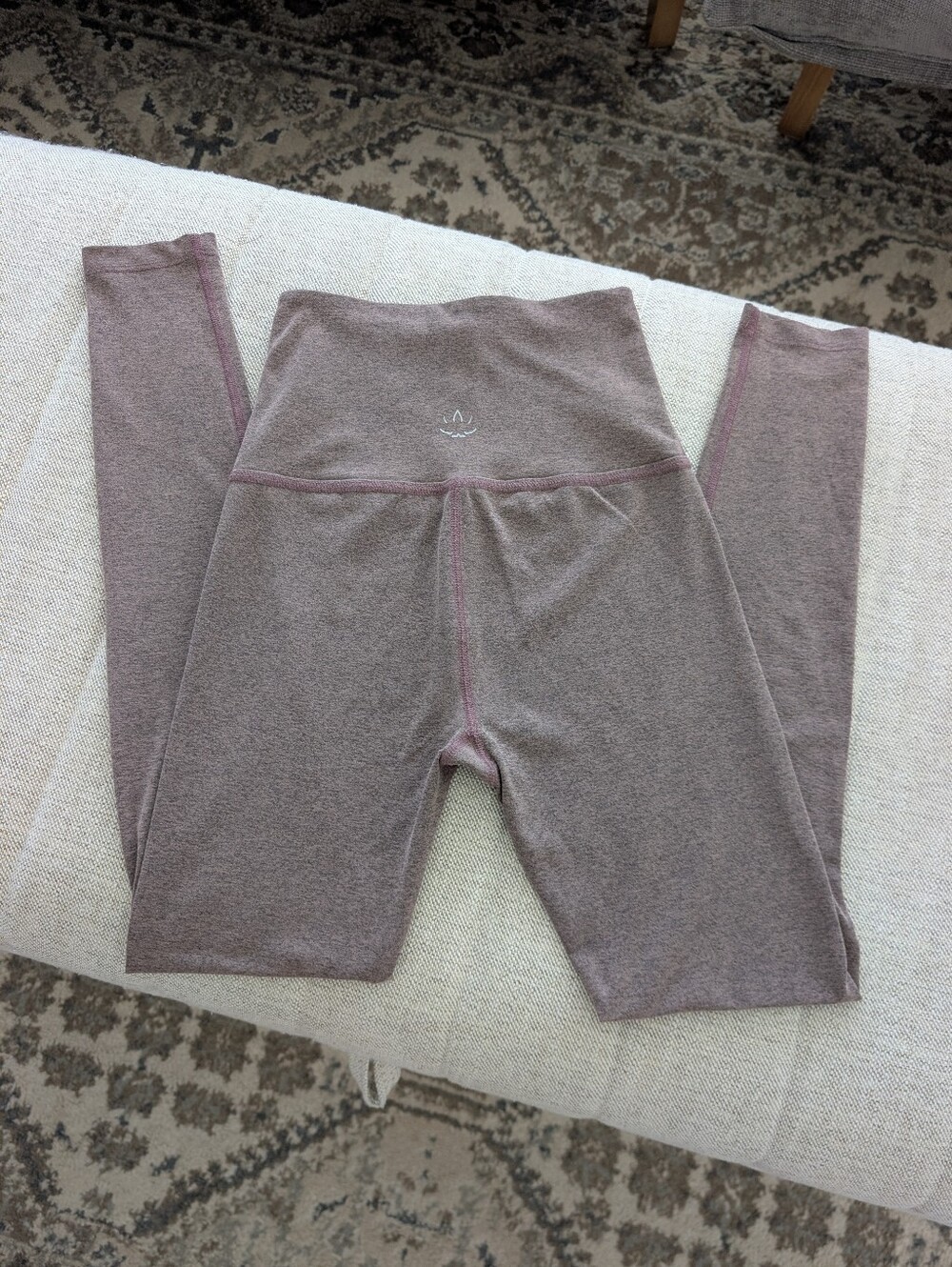 Beyond Yoga High Waisted Midi Legging Heather Mauve Brown XS